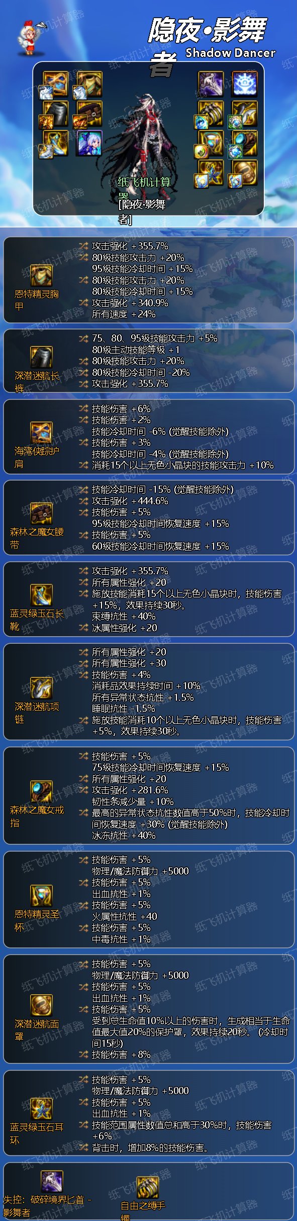 【攻略：CP改版】国服CP武器改版测评-影舞者15