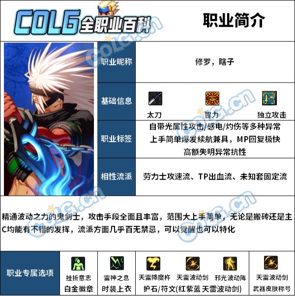 【110版本：职业百科】COLG全职业百科一一阿修罗(更新至苏醒之森版本)1