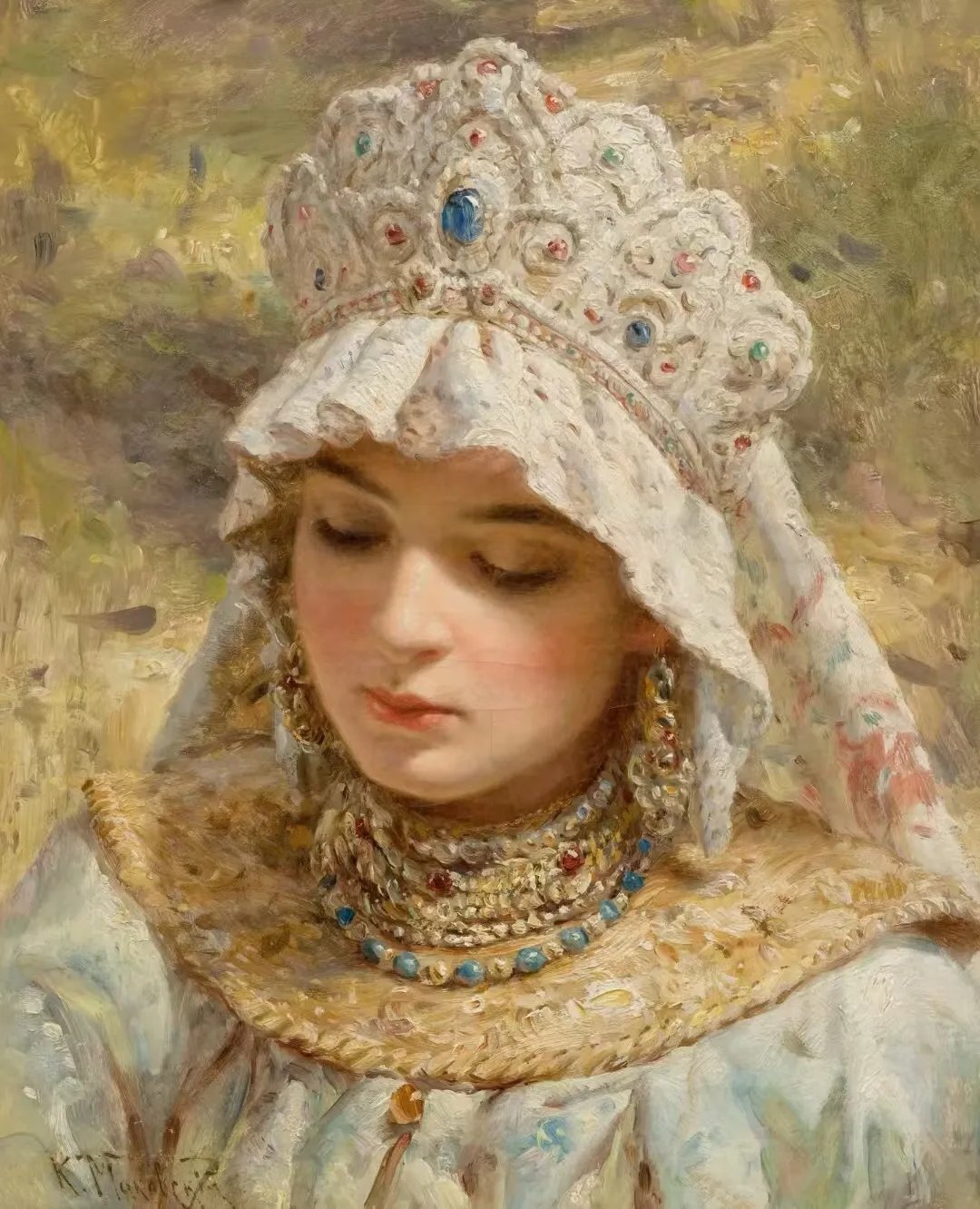 Bildnis einer Dame mit Kokoschnik1