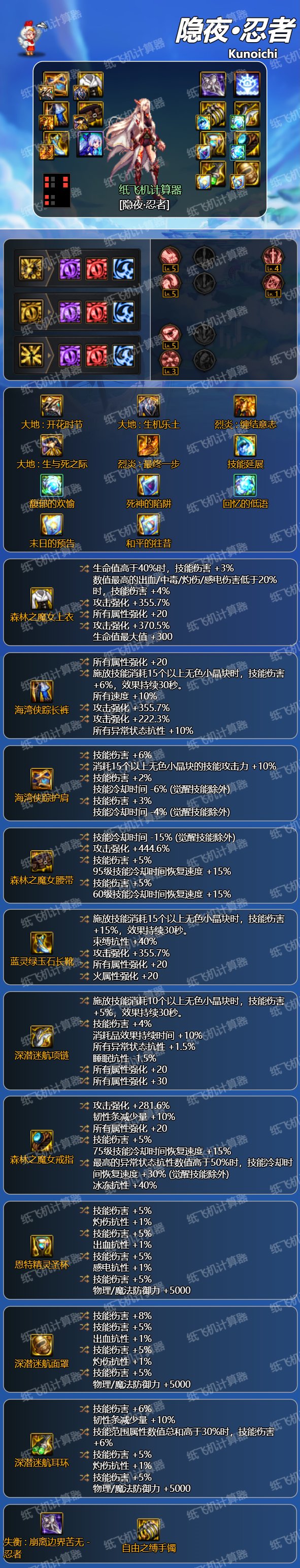 忍者110收官版本忍者装备搭配推荐9