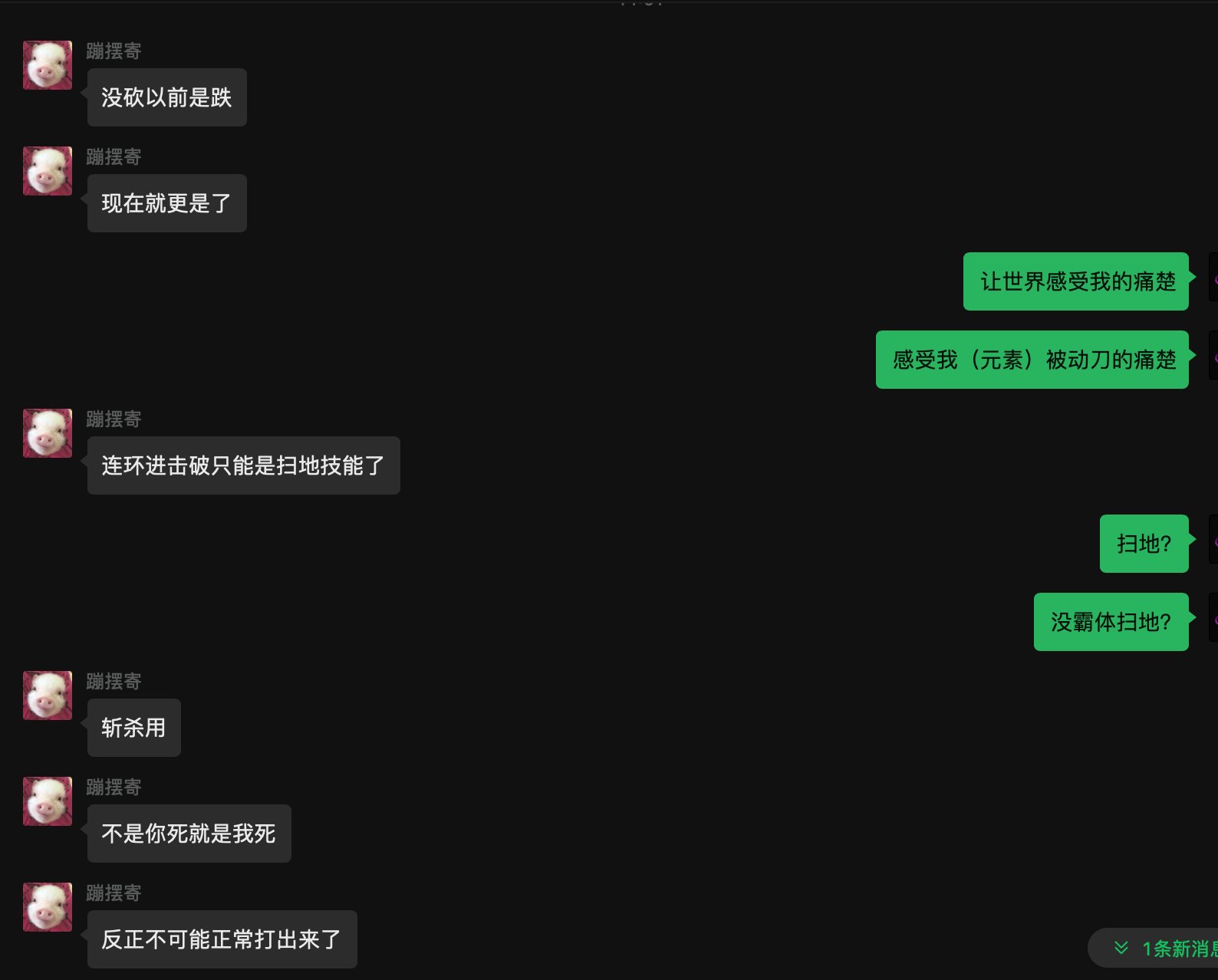哈哈，pvp更新后，群里的武神兄弟终于感受到了我元素的苦楚2