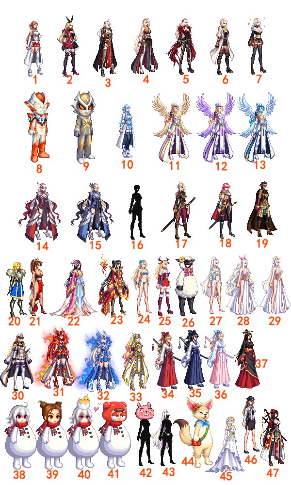 【十月征稿】女鬼剑士火柴人皮肤改47套时装~1