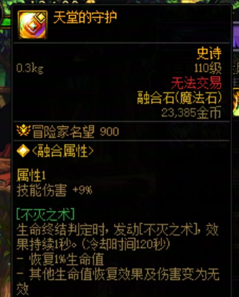 天堂的守护到底能不能带1