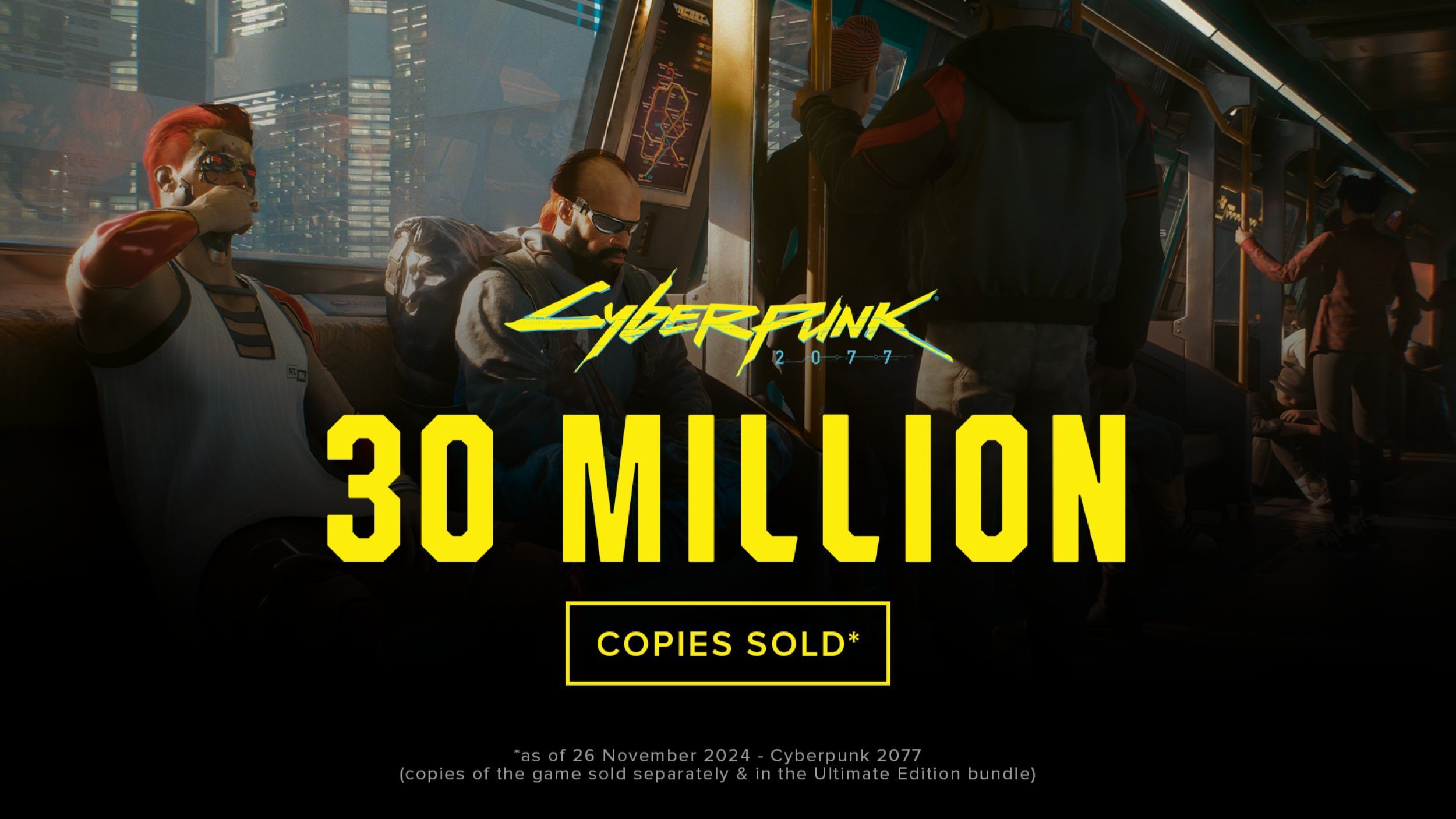 CDPR《赛博朋克2077》销量突破3000万份1