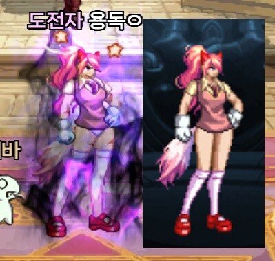 【搬运】我的角色女格斗家是翻新前的点阵图,不过..1