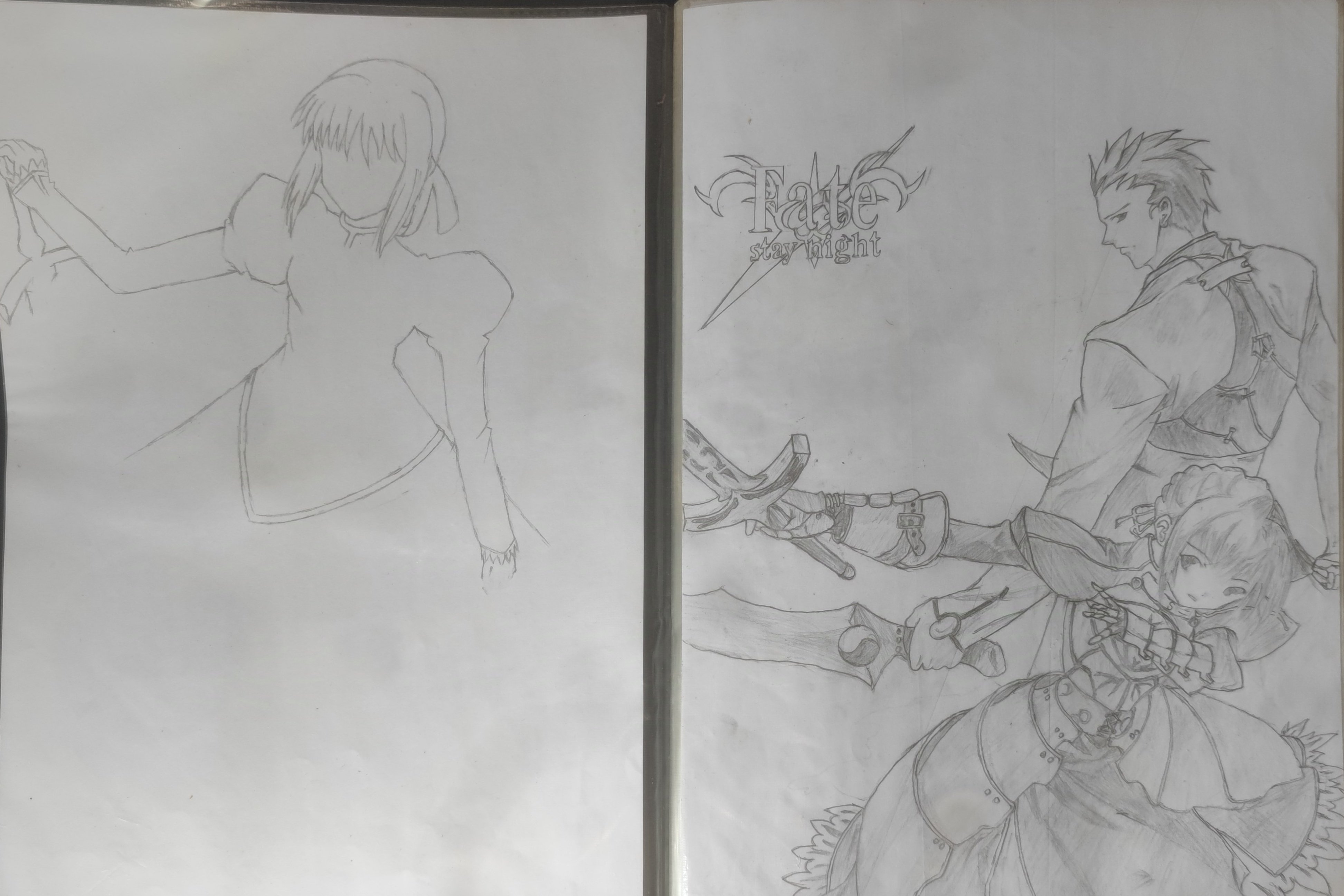收拾东西收到06年画的fate2