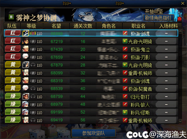 （P图）新版团本【名望+通关次数】队伍列表2