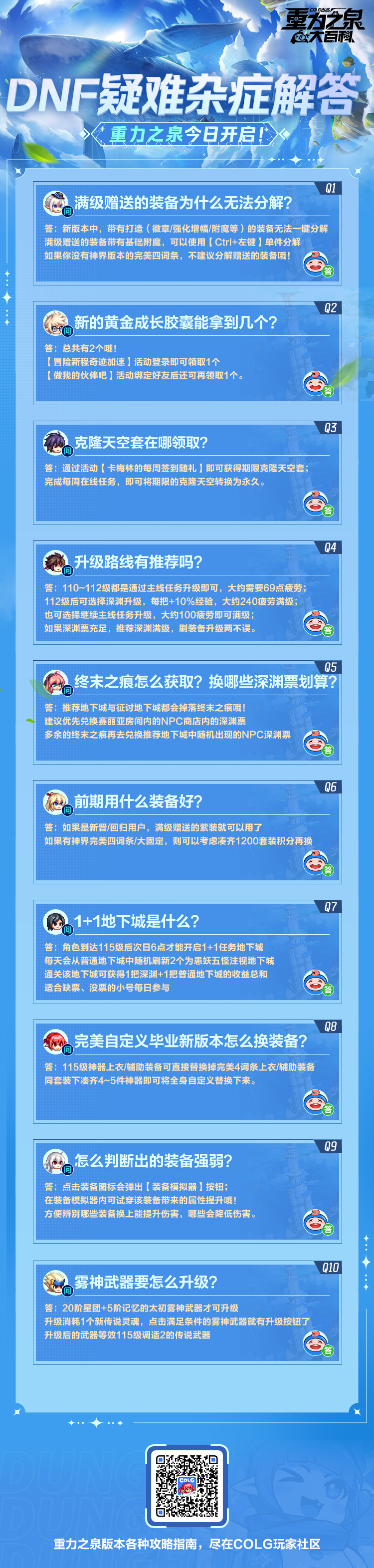 【攻略：新版本QA】重力之泉疑难杂症解答（送的紫装怎么分/自定义怎么过渡等)1