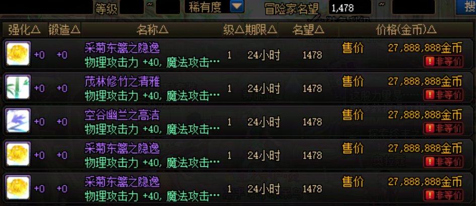 关于DNF经济系统的结构分析以及对于现状的看法1