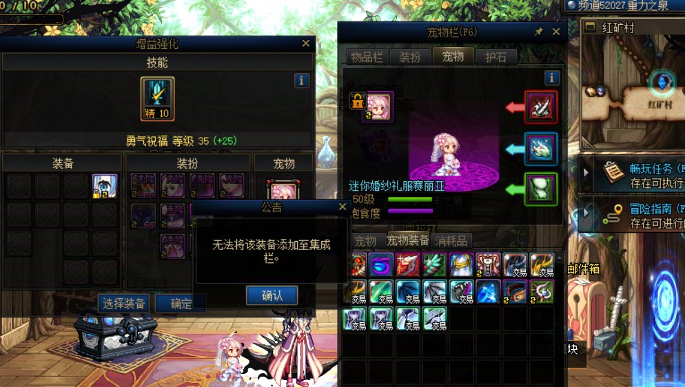 这宠物装备登记不了咋整啊。集成栏在哪1