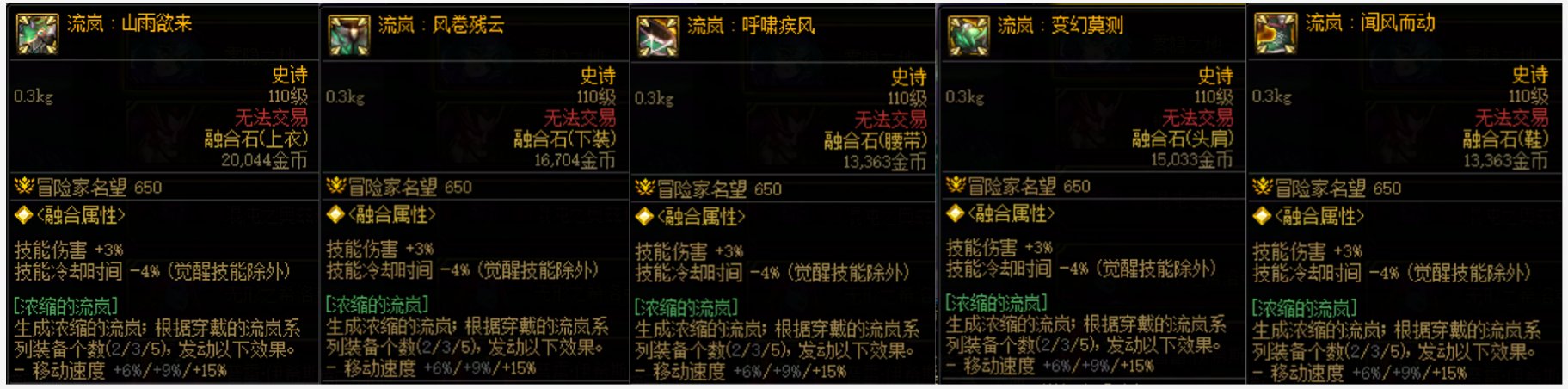 【0123】输出职业-自定义更换为115新装备后的融合石推荐3