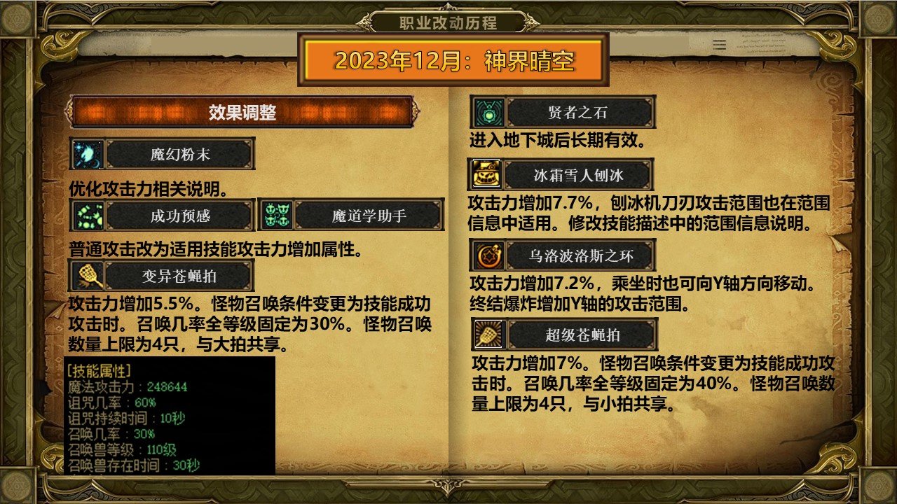 【杂谈：DNF回忆录】超级无敌大井盖，魔道学者职业改版历程58