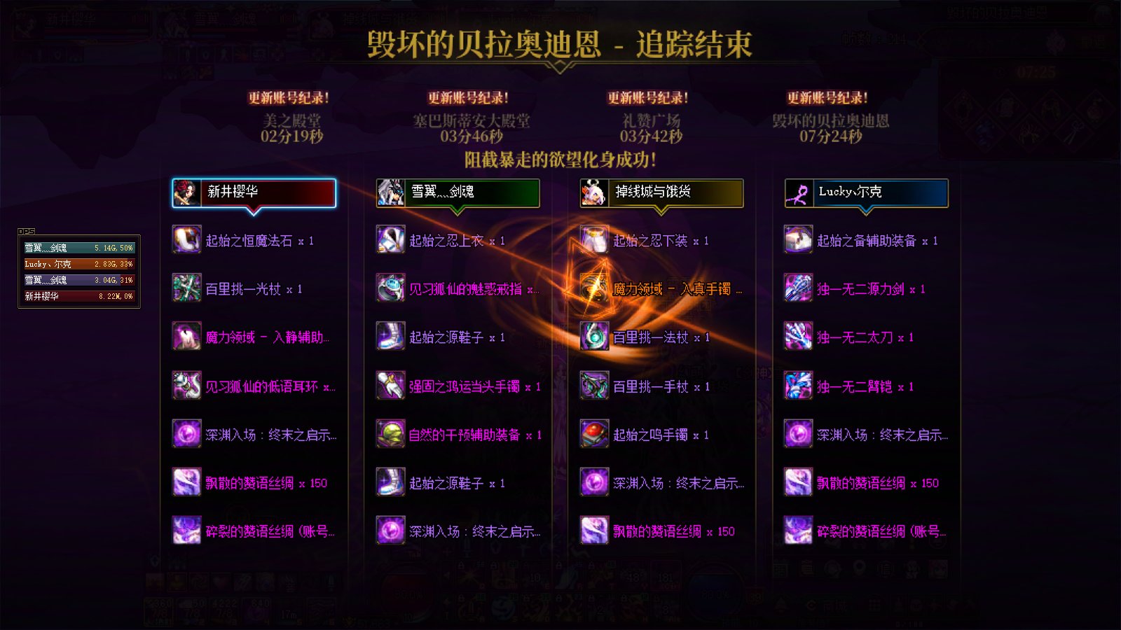 组队平均5.3名望，牢了3晚上，总算牢过了维纳斯降临1