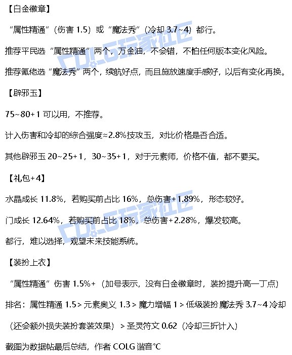 元素师：技能等级加成の收益全面分析21
