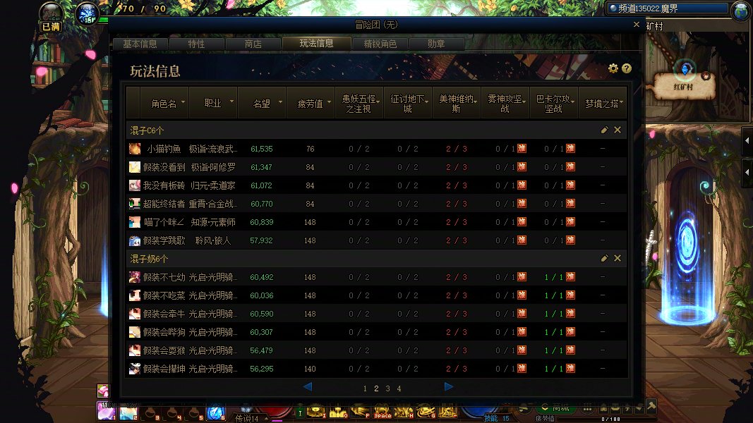 4月16日，开115已经三个月整，做个账号内角色的成长统计2