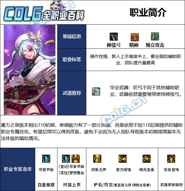 【115版本：职业百科】COLG全职业百科一一缪斯(更新至人造神版本)2