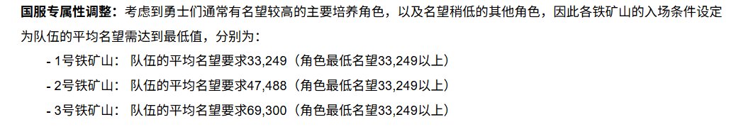 如何评价国服把赤红铁矿改成平均名望入场?1
