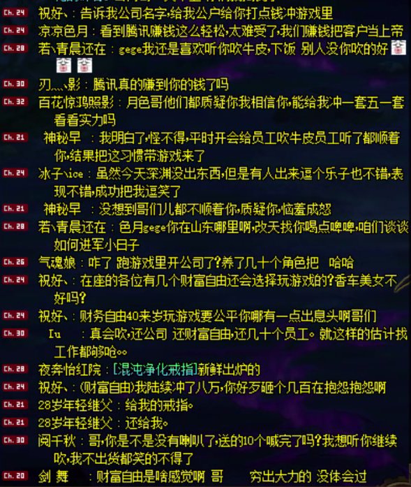 今日云玩家乐子——自称充3万刷15万疲劳没齐一套粉装的4.6名望大佬8