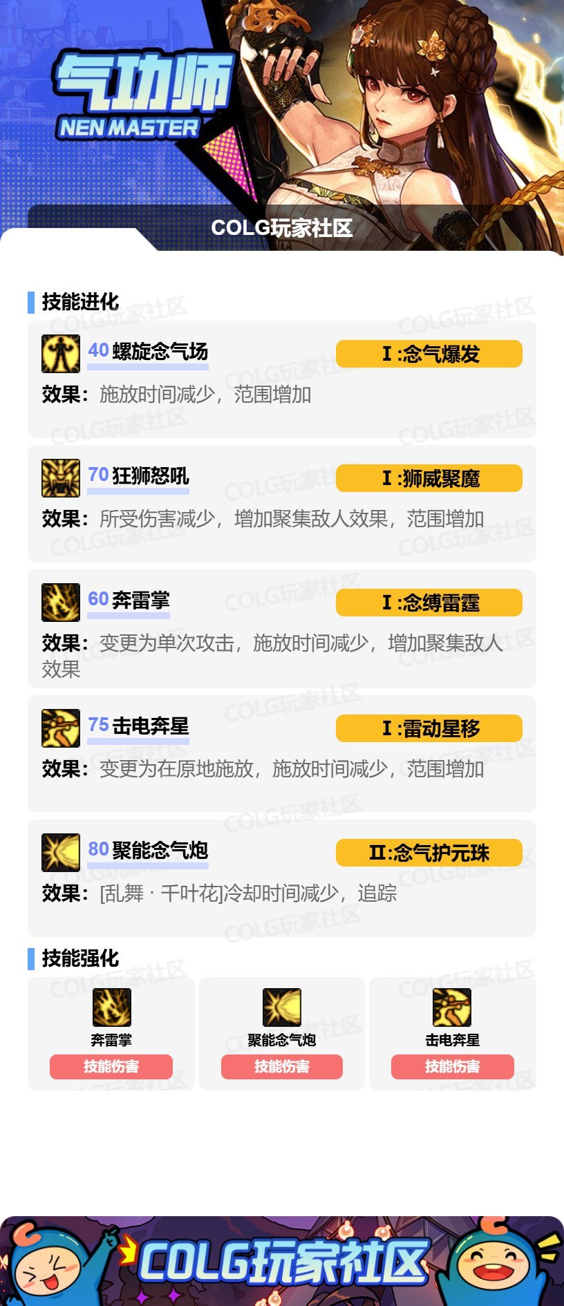 【115版本：职业百科】COLG全职业百科一一气功师（女）(更新至周年庆版本)5