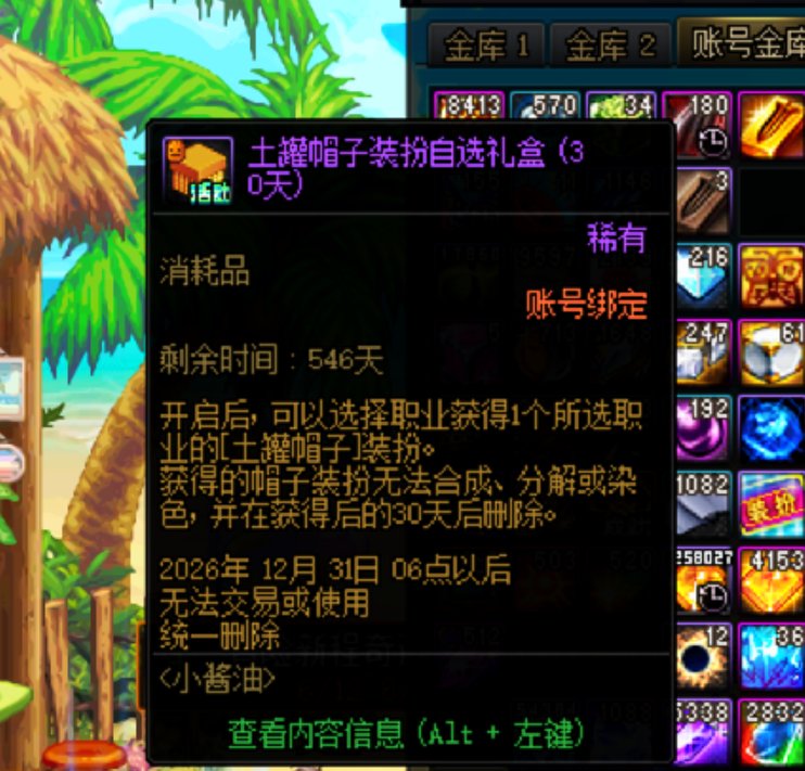 小助手带回了绝版装扮1