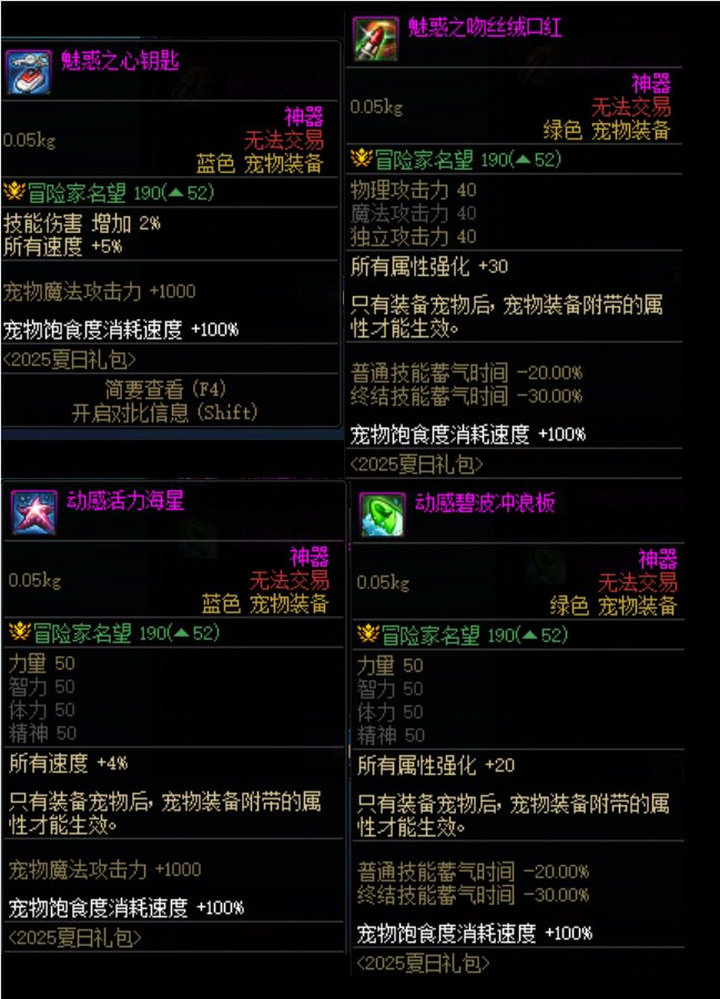 【攻略：夏日礼包】神器级武器装扮登场，宠物装备依旧首选——夏日礼包道具提升率分析12