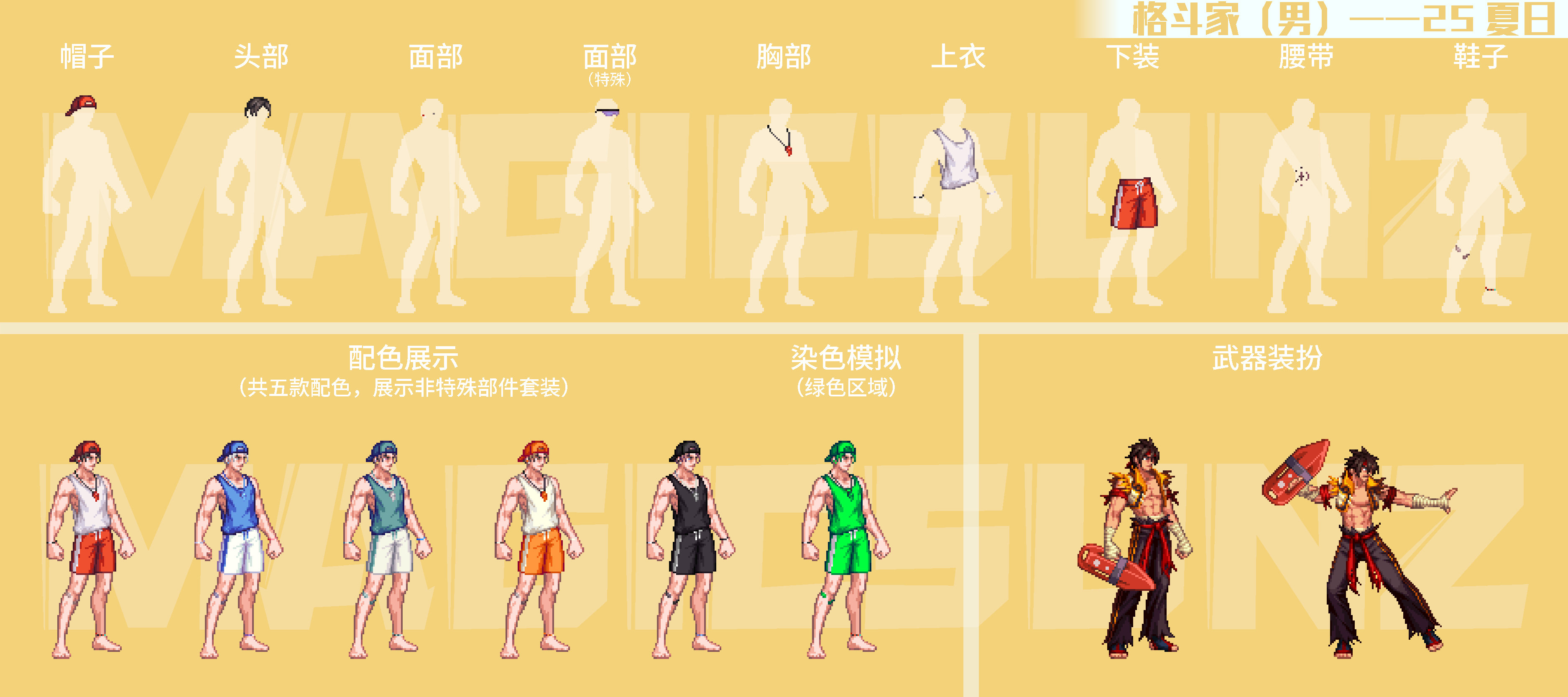 【评测:暖暖笔记】2025夏日海滩救援队礼包时装详解——男格斗/女格斗/魔枪士(三)2