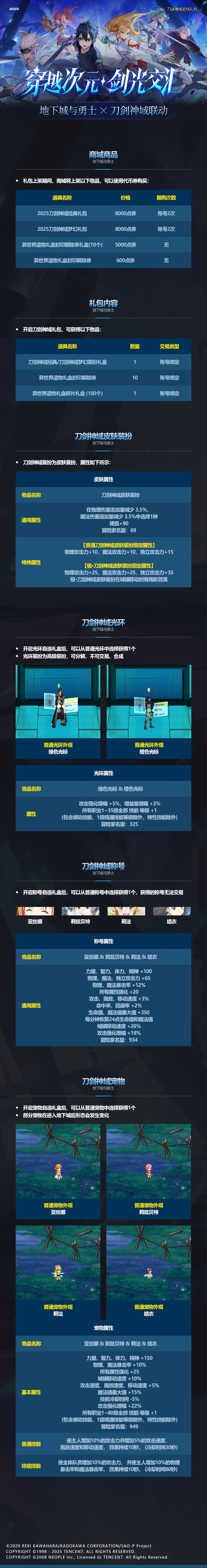 【刀剑神域联动礼包爆料】穿越次元刀光交汇（1轮抽奖2个极皮肤/全职业外观补全）4