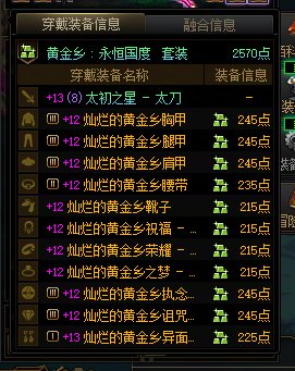 大号装备库展示，月初跨界三件黄金乡可行吗？1