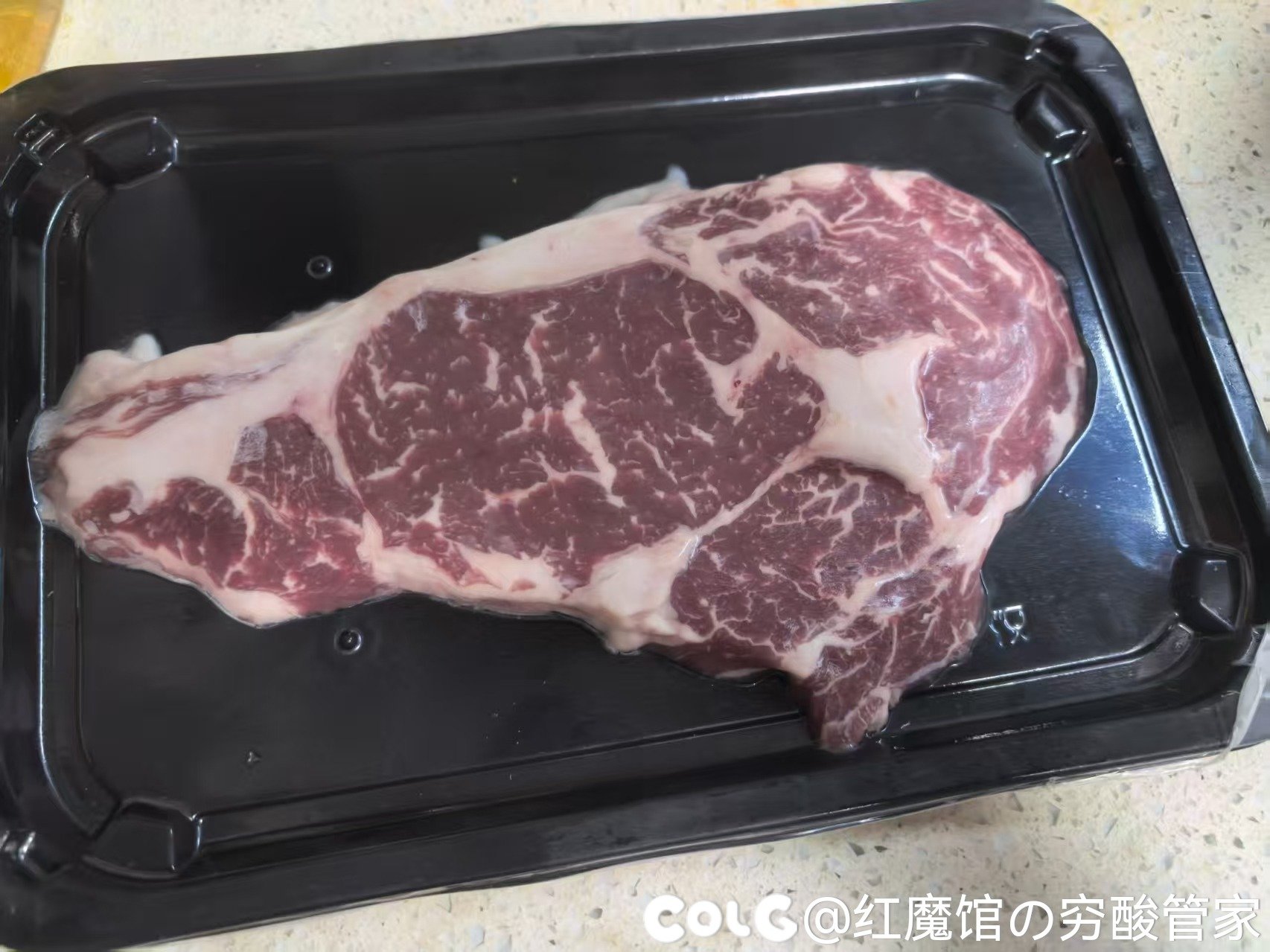 今天这块牛排太薄了，煎老了1
