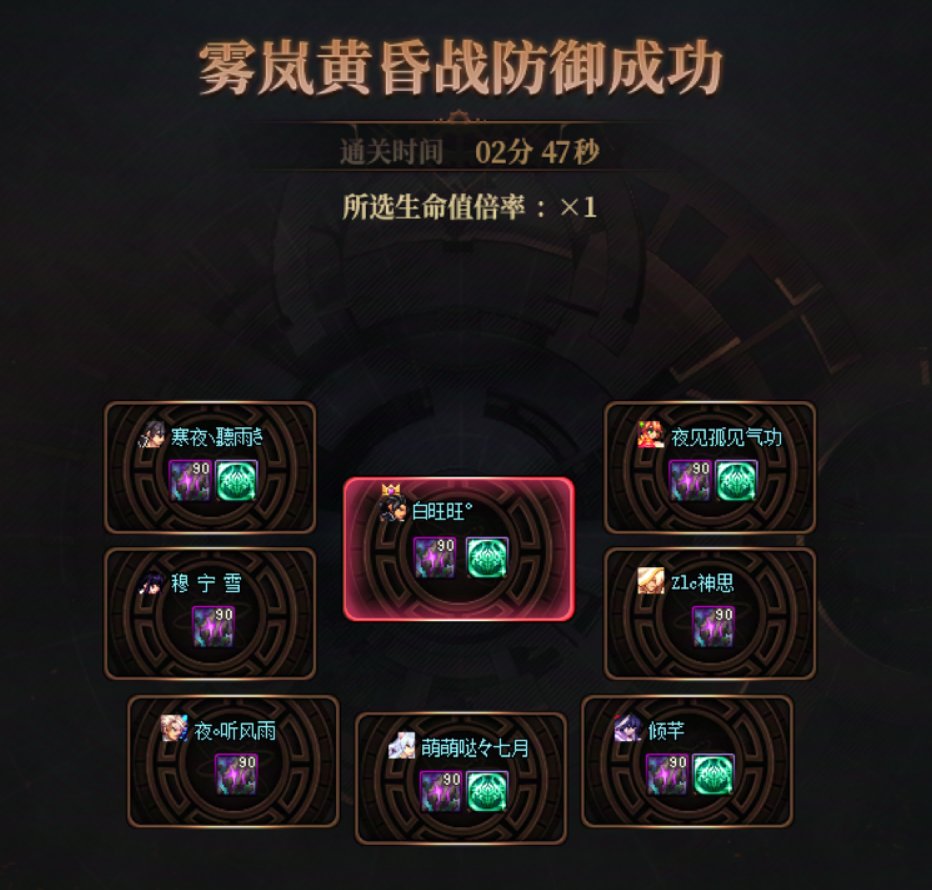 黄昏战晚19.00点2分速通团8波招收固定成员1名1