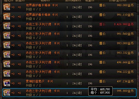 武器、项链、左曹附魔卡，拍卖满属性和自己升满差多少金币1