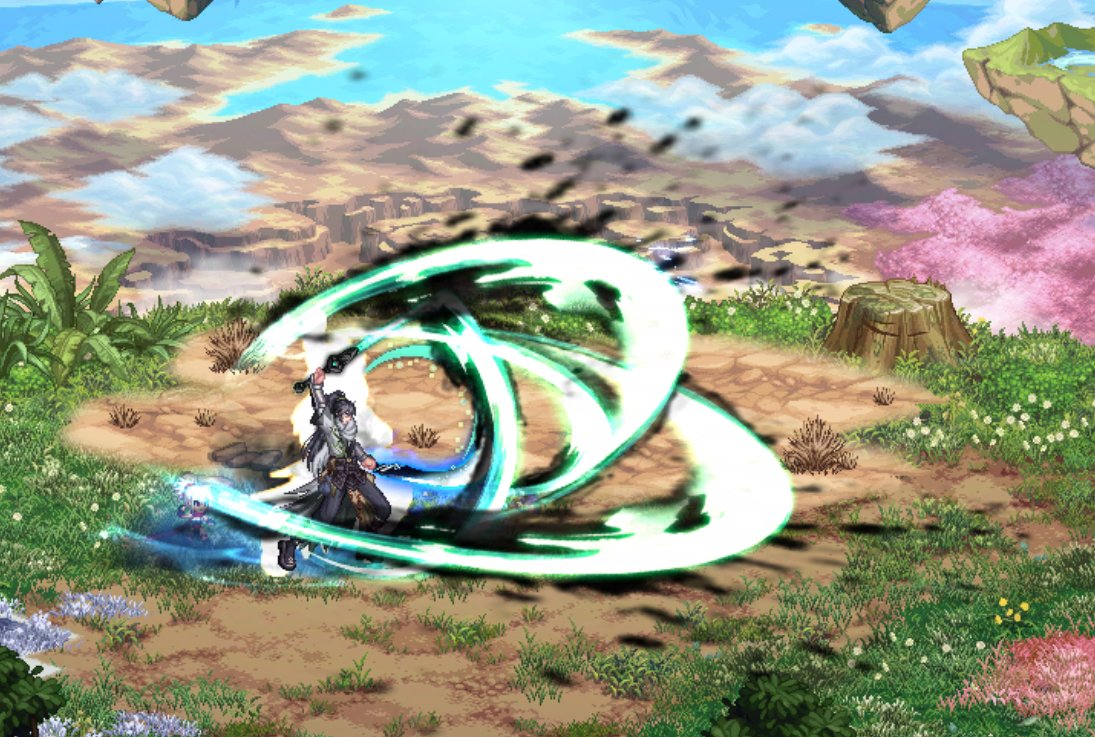 【补丁大赛】【十月征稿】剑影 - 泼墨风 翠绿色：鬼连斩 裂魂乱舞1