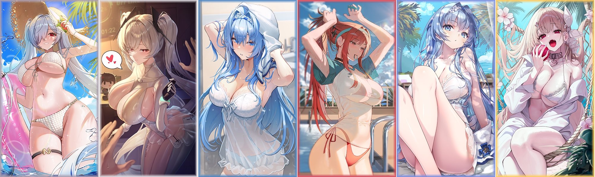 【十月征稿】【银花】NIKKE纯绿泳装局（并不）竖版聊天窗补丁2