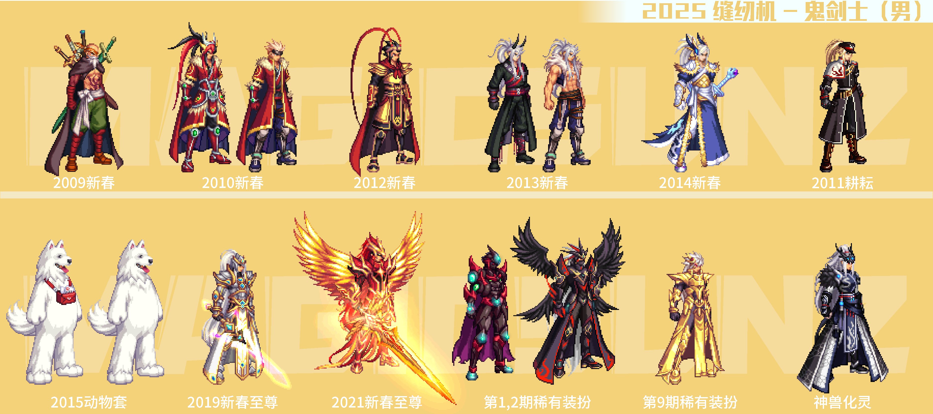 【暖暖:缝纫机】2025奇迹缝纫机返场优质装扮推荐(上)——鬼剑士/格斗家/男枪手2