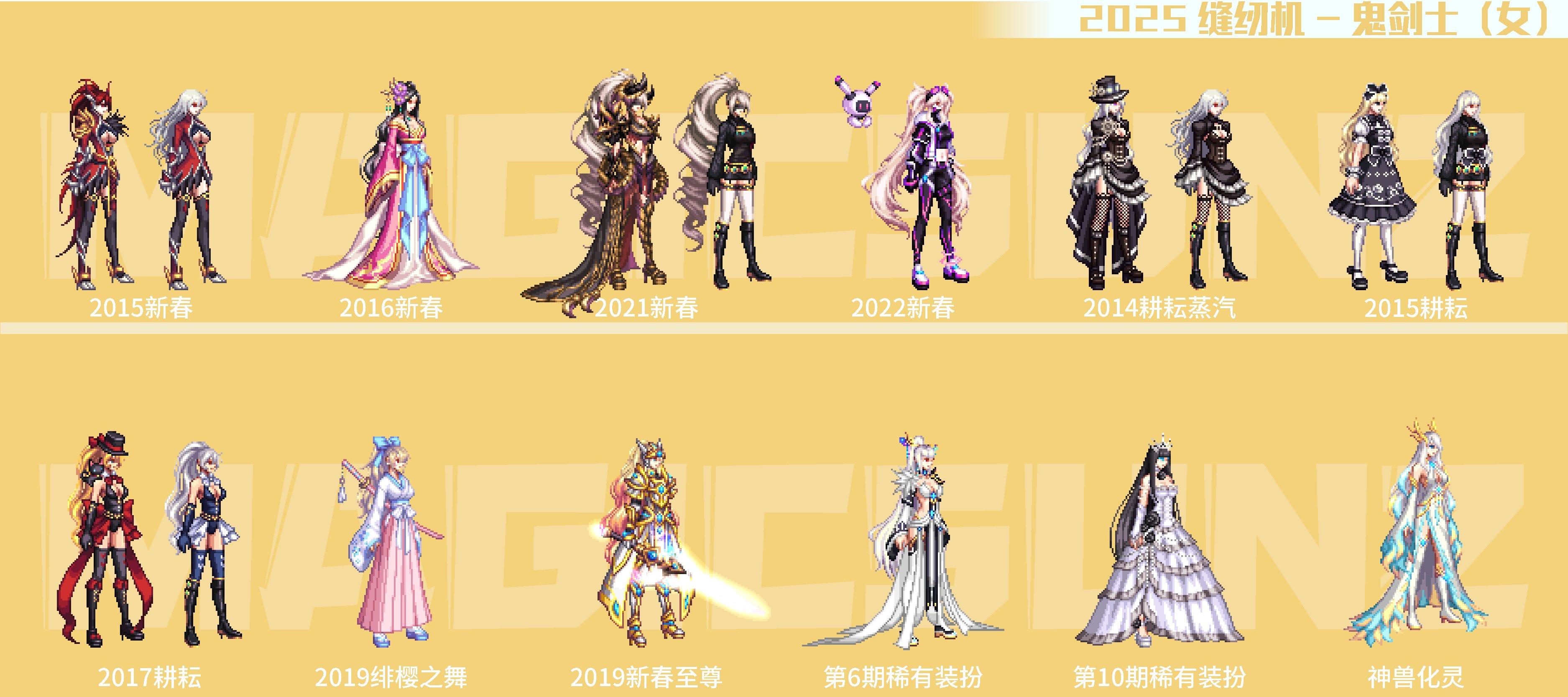 【暖暖:缝纫机】2025奇迹缝纫机返场优质装扮推荐(上)——鬼剑士/格斗家/男枪手3