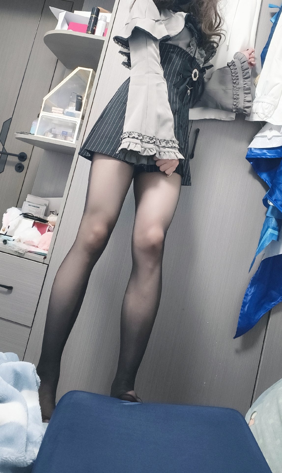 【女装】我又来啦，过生日啦！还是薄黑丝~1