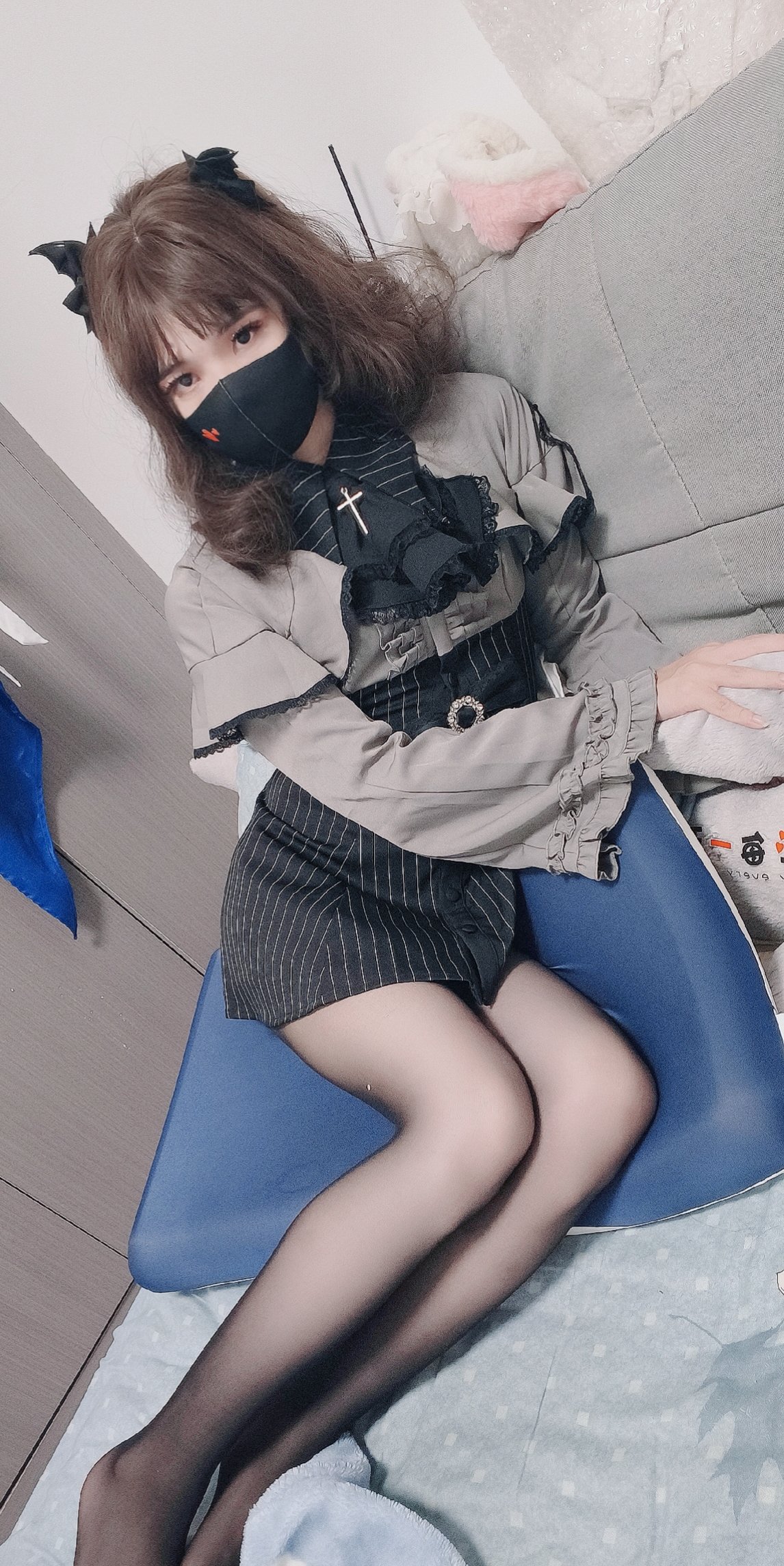 【女装】我又来啦，过生日啦！还是薄黑丝~2