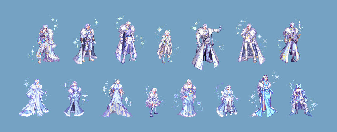 【外观图鉴：日服正式服0107版本】冰雪王国礼包/学院套通行券/雪法师活动等外观道具一览23