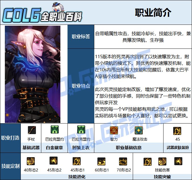 【115版本：职业百科】COLG全职业百科一一黑夜术士(更新至新春版本)2