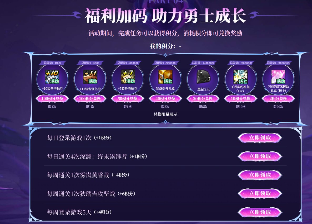 狄瑞吉版本的三个签到活动2